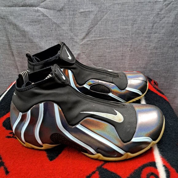 %Size 11.5 Nike Air Flightposite Black Topaz Mist Blue A09378-001 Men / A 16 main image 12